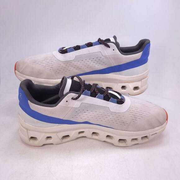 On Cloud Cloudmonster Swiss Engineering Running Shoe Mens Size 13 White Blue - Picture 5 of 10